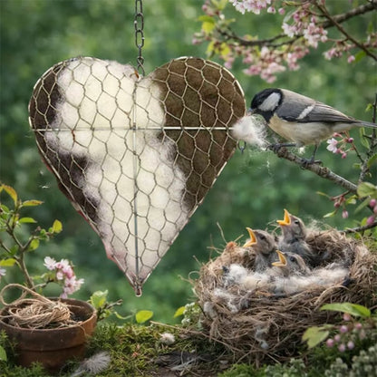 🕊️ Handmade cotton Bird Nesting Heart