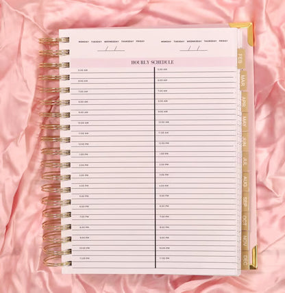 📅✍️2026 Daily Planner with Hourly Schedule - All-in-One Yearly, Monthly & Weekly Organizer(✨Hardcover)