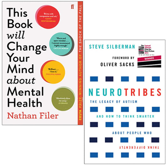 This Book Will Change Your Mind About Mental Health By Nathan Filer and Neurotribes By Steve Silberman 2 Books Collection Set