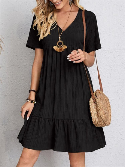 🎁This Season's Summer Picks⏳Retro V-neck Loose Casual Dress✨