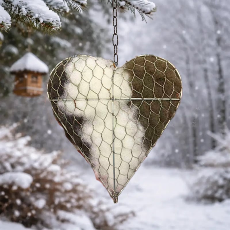 🕊️ Handmade cotton Bird Nesting Heart