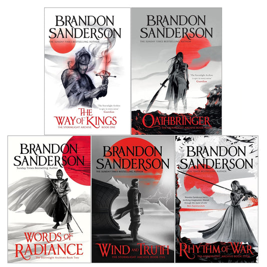 The Stormlight Archive Series 5 Books Collection Set by Brandon Sanderson (The Way of Kings, Words of Radiance, Oathbringer, Rhythm of War, Wind and Truth)
