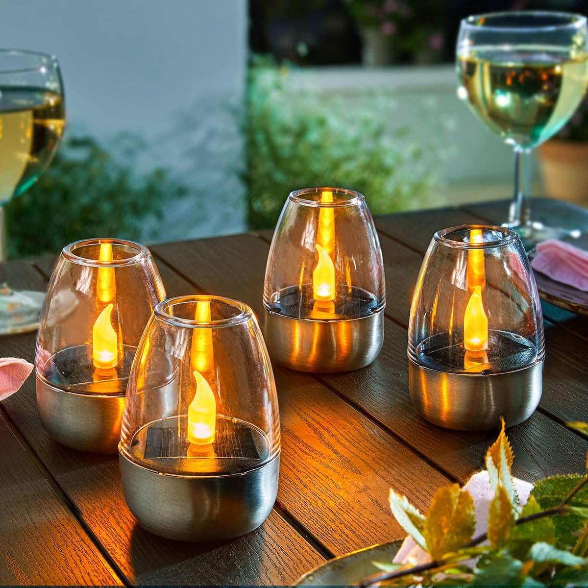 ⚡Hot Sales 49% OFF🔥Solar Power Tea Lights Outdoor Flameless Flicker