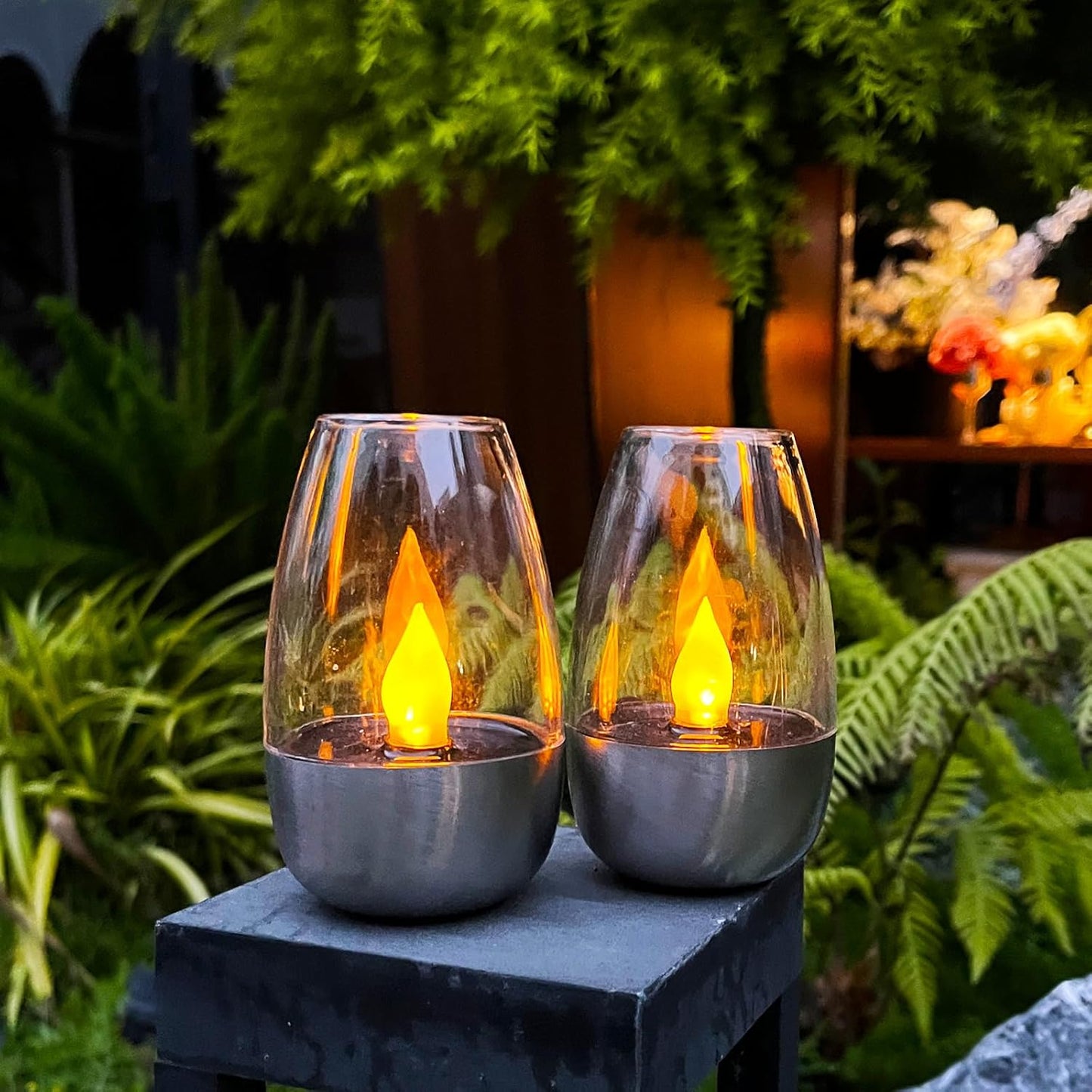 ⚡Hot Sales 49% OFF🔥Solar Power Tea Lights Outdoor Flameless Flicker