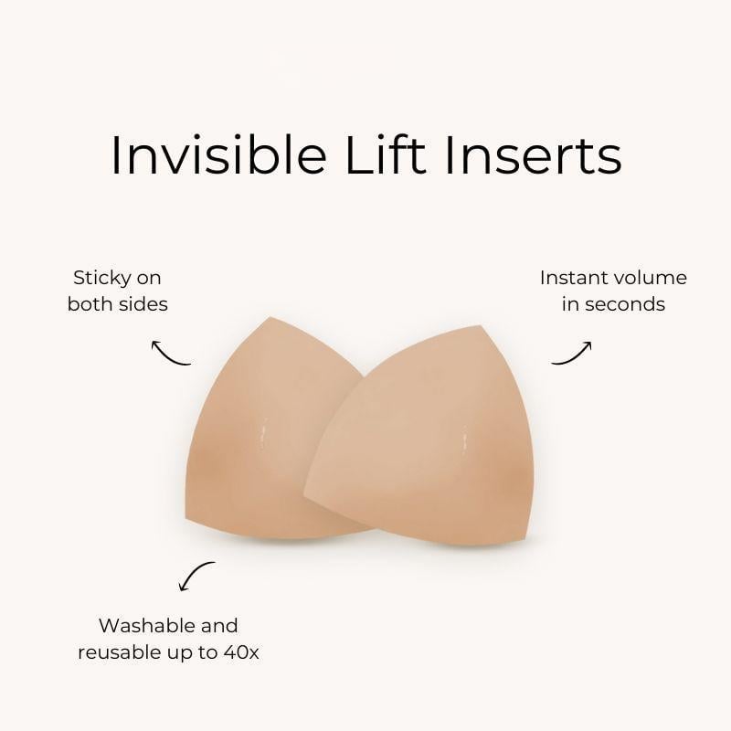🔥Summer Promotion🔥Sticky Bra Inserts - Washable & Reusable, Instant Lift🔥(Latex-free and Allergy-friendly)