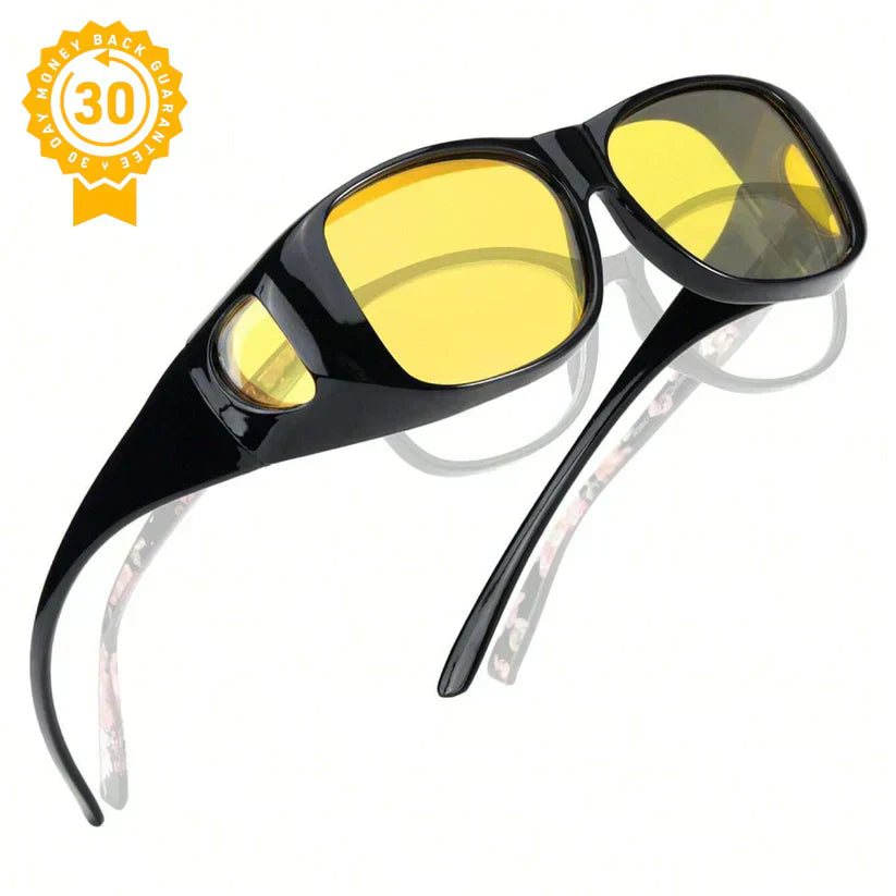 NEGUSY-Fit Over Night Driving Glasses with GlareCut Technology